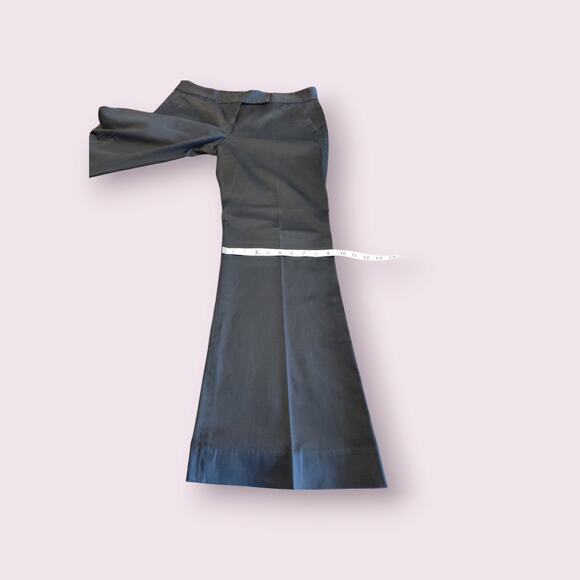 Theory Women's Chino Wide Flare Leg Dress Pants Black Size 12 - Picture 7 of 9